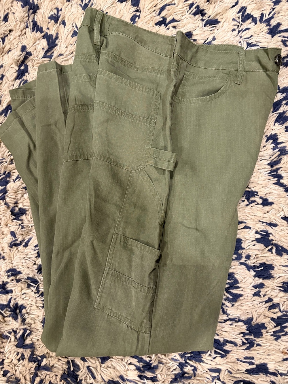 NWT ✨ Kut From The Kloth - SIENNA HIGH RISE WIDE LEG Utility PANT Olive Green -4 - Picture 10 of 10